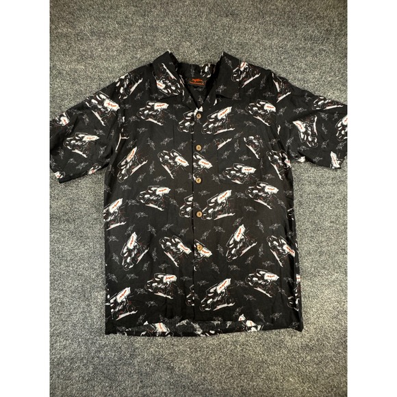 Thunderhead Other - Thunderhead Mens Sprint Car Racing All Over Print Button Down Shirt Black Size M